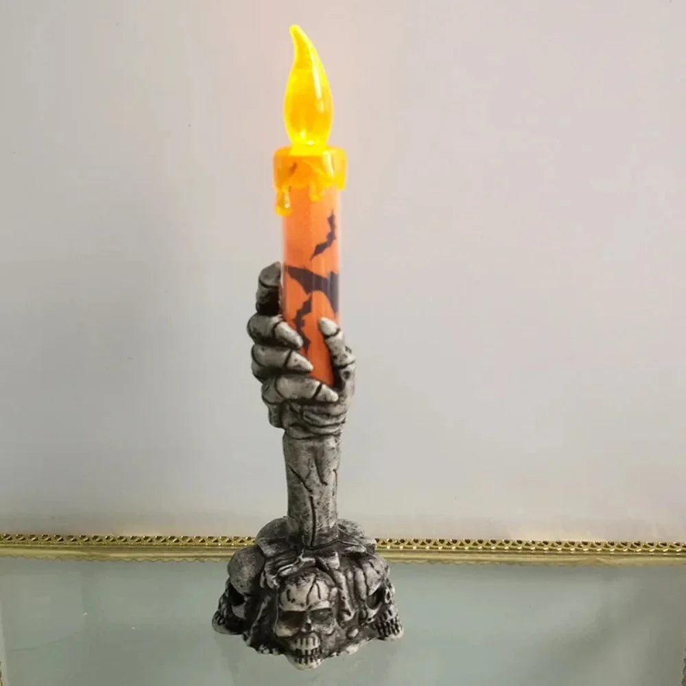 Halloween Decoration Skull Candle Holders Spooky Design - Image 7