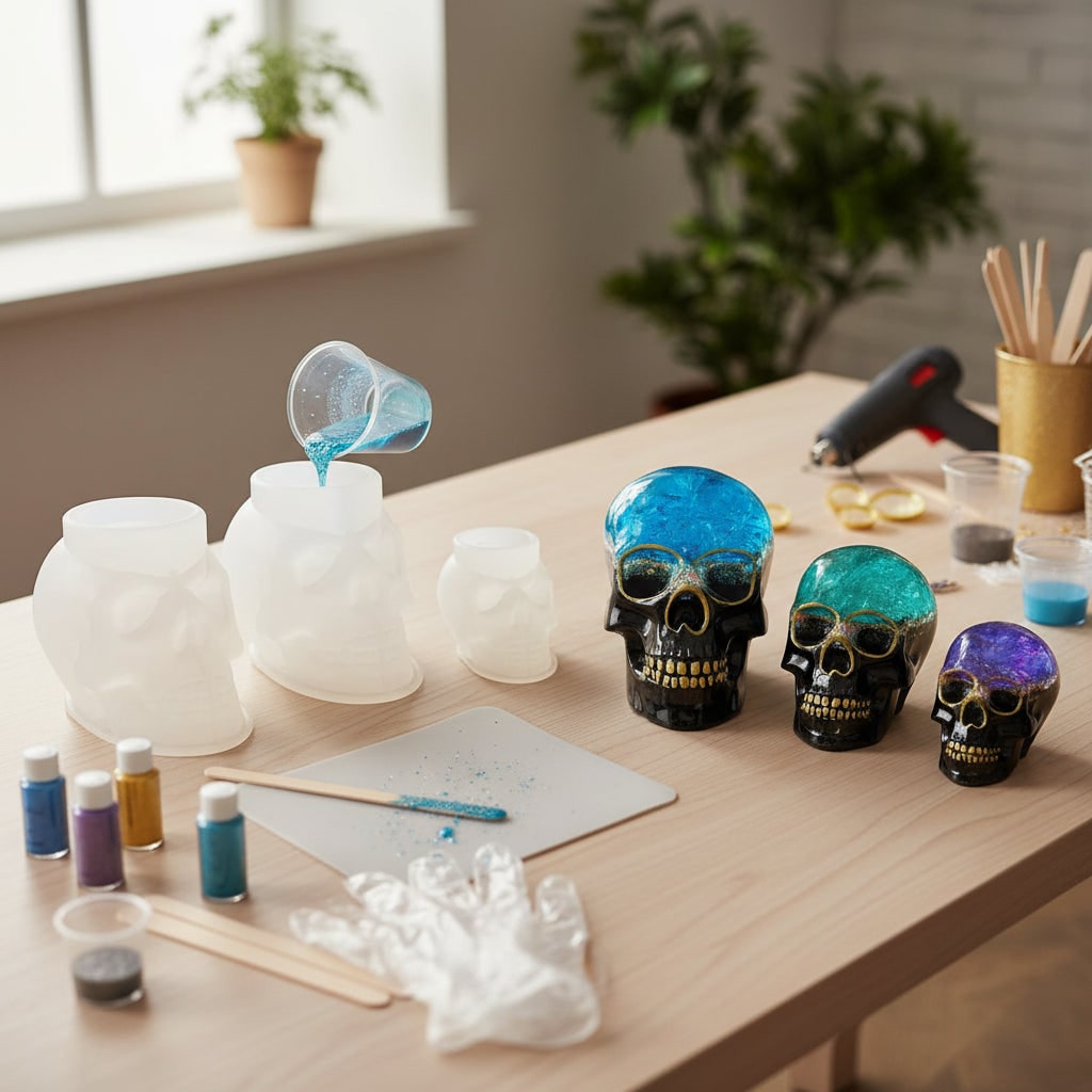 Halloween Decoration Skull Silicone Mold Fun Crafting Tool - Image 1