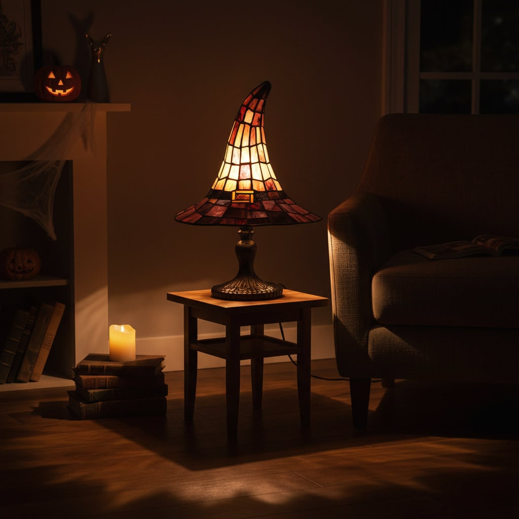 Halloween Decoration Table Lamp Witch Hat Design - Image 1
