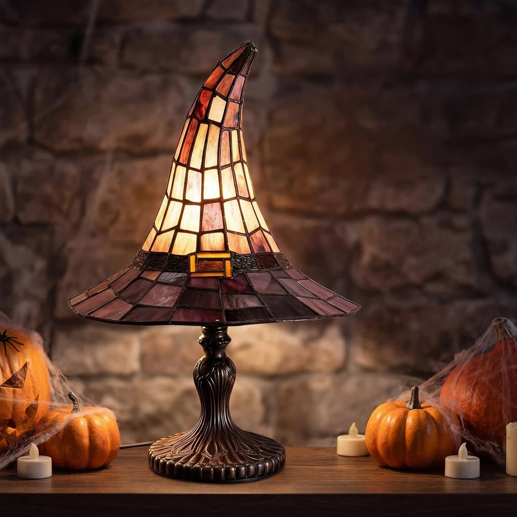 Halloween Decoration Table Lamp Witch Hat Design - Image 2