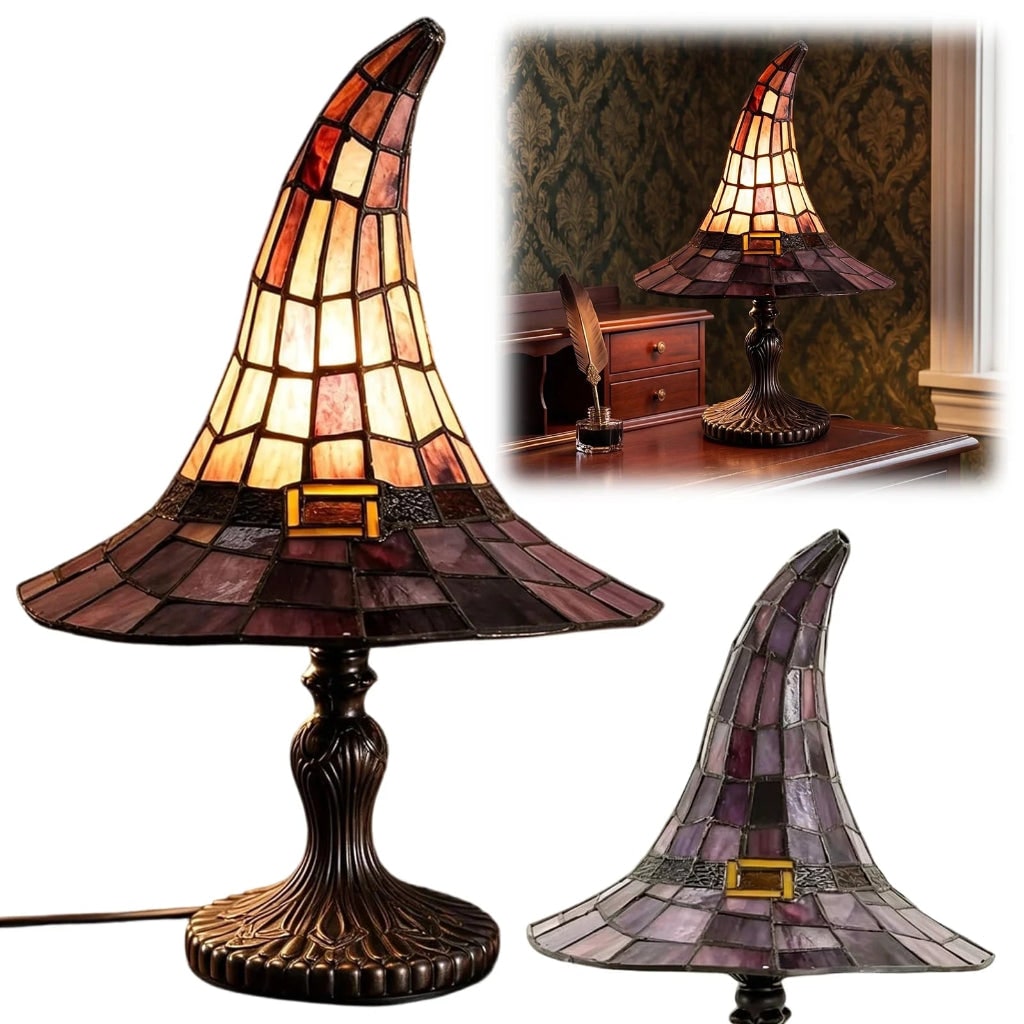 Halloween Decoration Table Lamp Witch Hat Design - Image 3