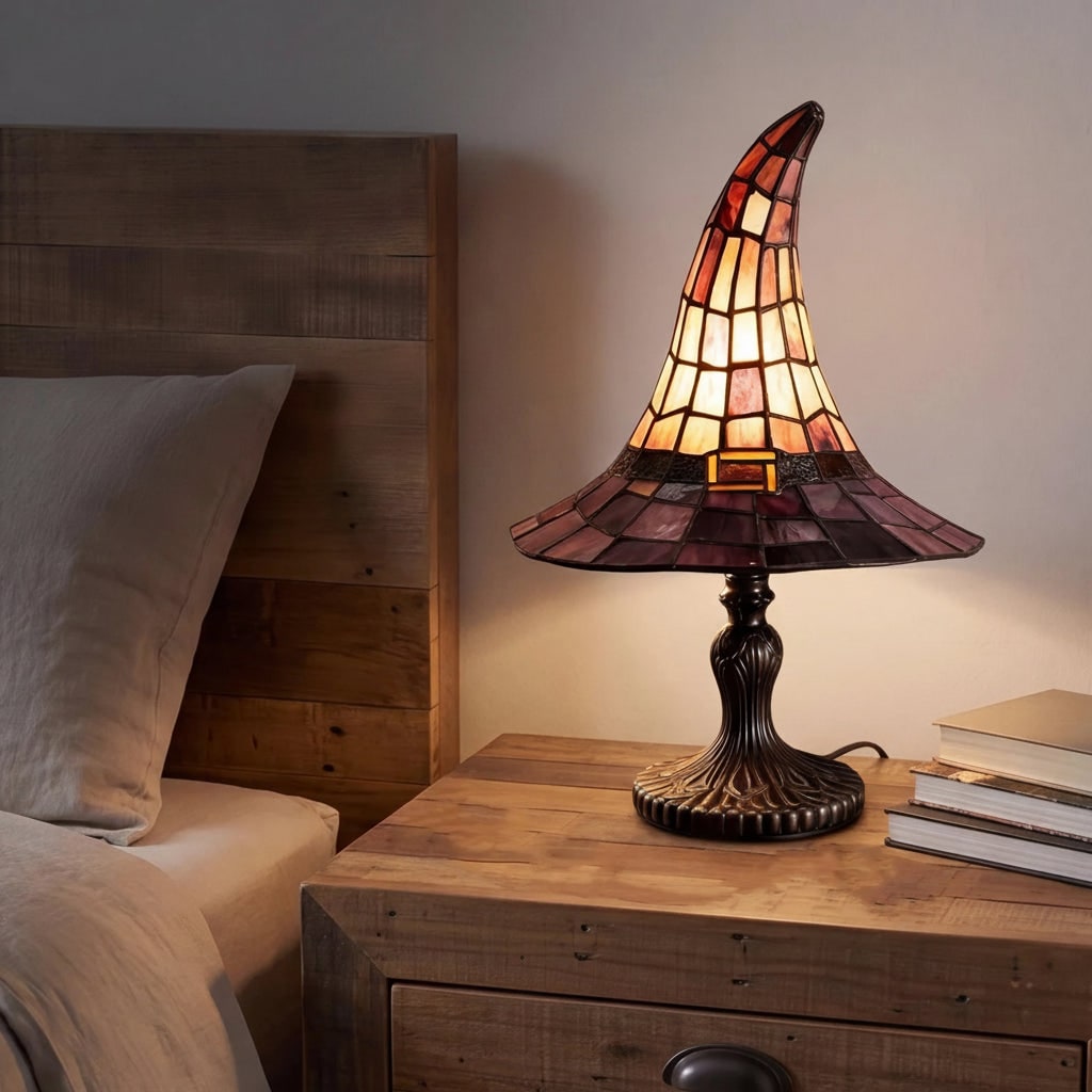 Halloween Decoration Table Lamp Witch Hat Design - Image 4