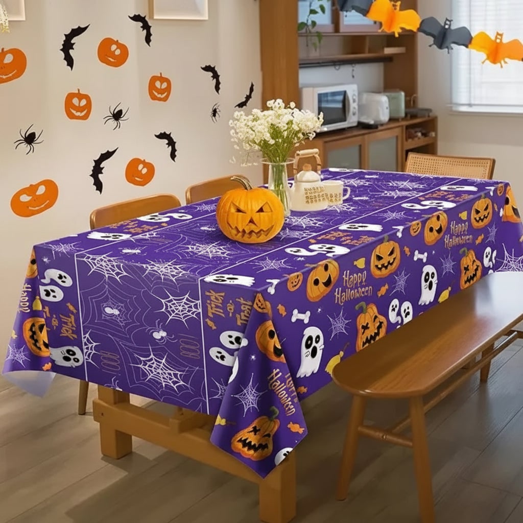 Halloween Decoration Tablecloth Party Spiderweb Pattern - Image 4