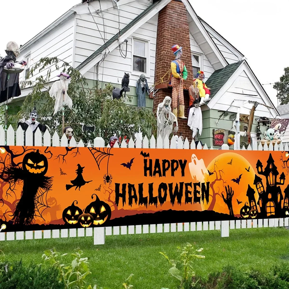 Halloween Decorations Outdoor Halloween Banner Yard Sign - Image 1