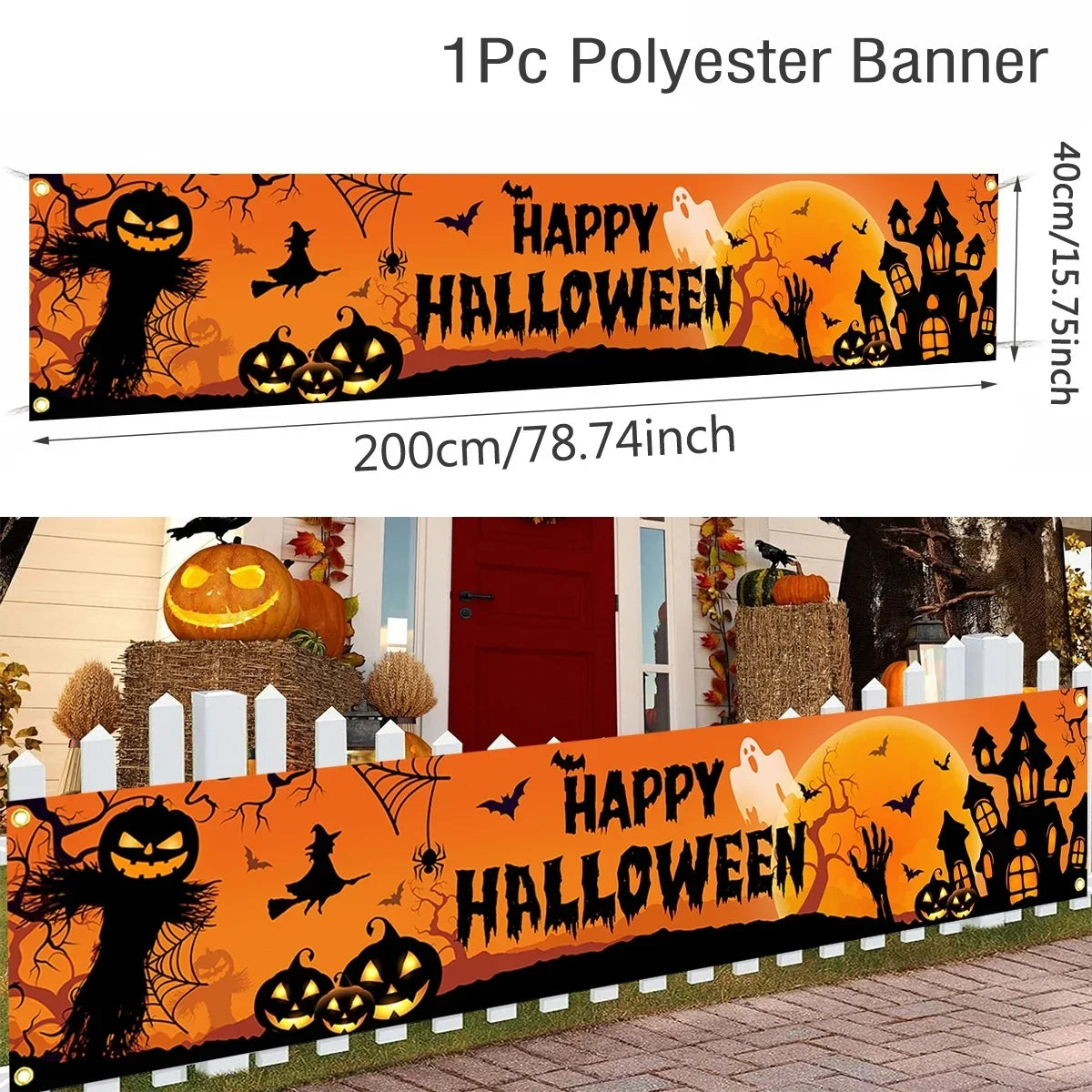 Halloween Decorations Outdoor Halloween Banner Yard Sign - Image 7