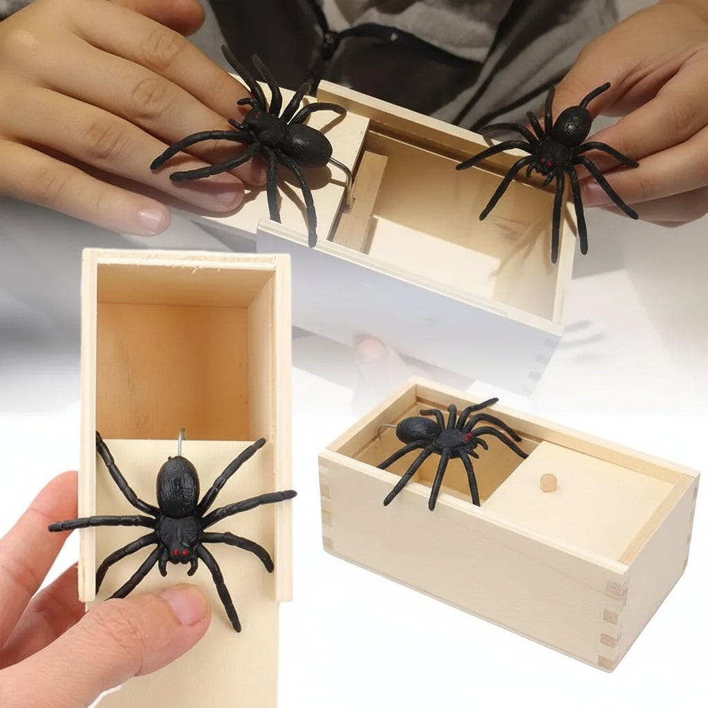 Halloween Toys Prank Spider Box Fun Trick Decoration - Image 3