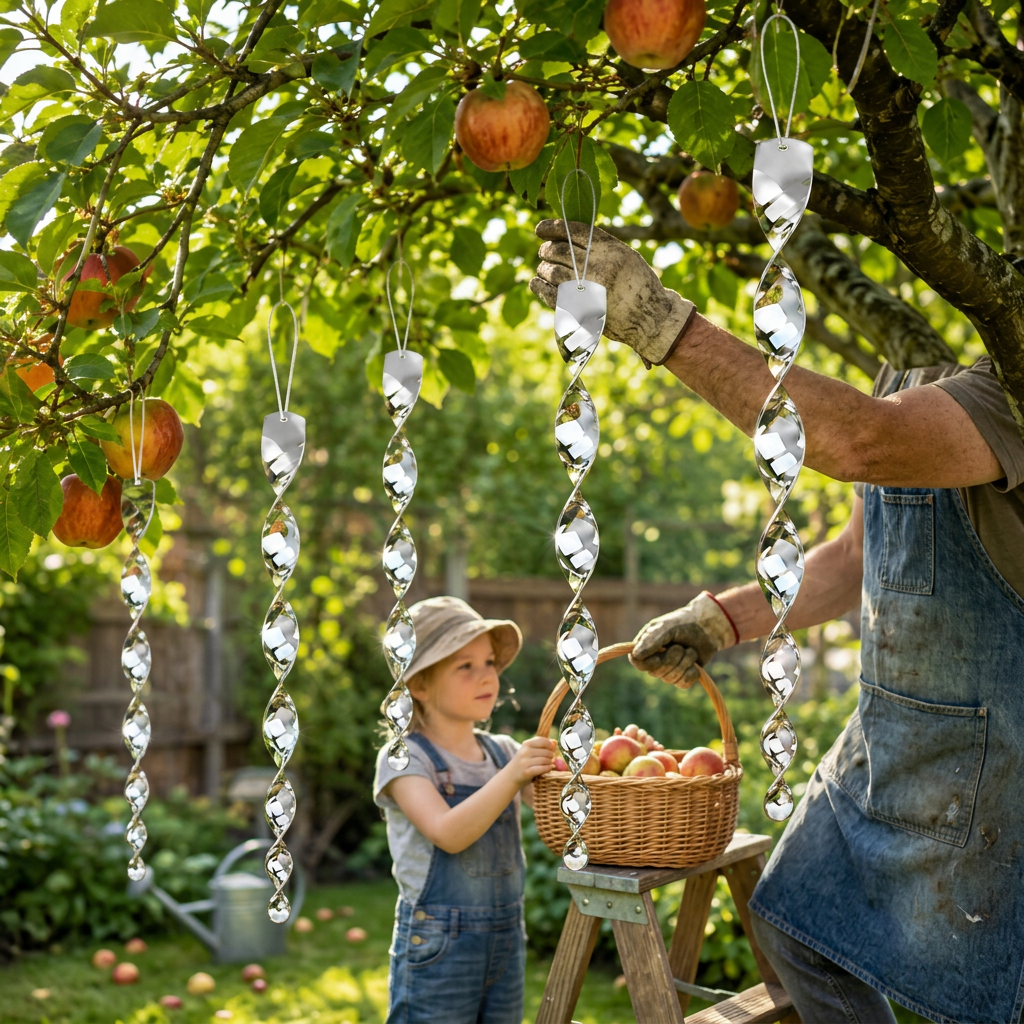 Reflective Bird Repeller Hanging Wind Powered Garden Use