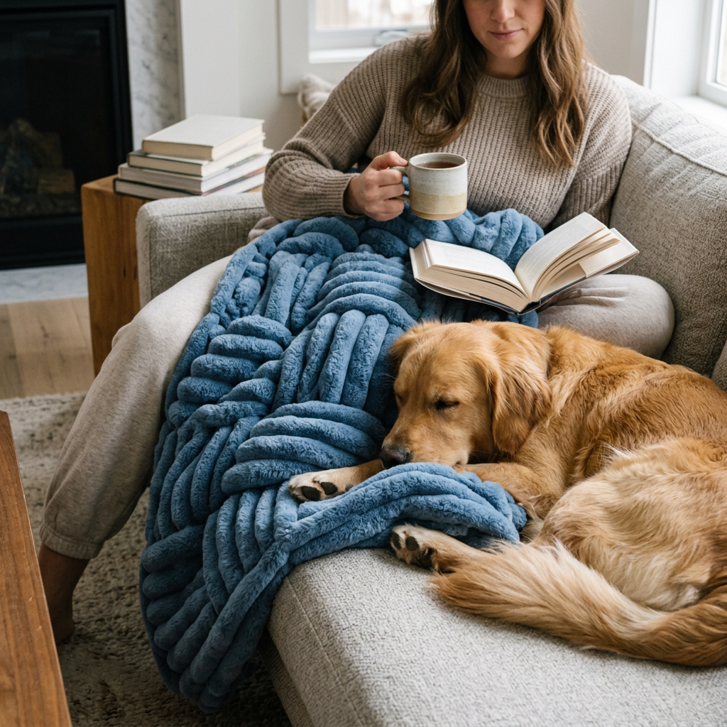 Plush Throw Blanket Soft Warm Cozy Bed Sofa Blanket