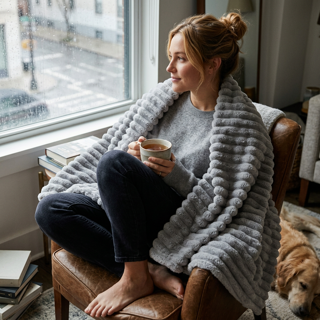 Plush Blanket Winter Soft Throw Blanket Cozy Design