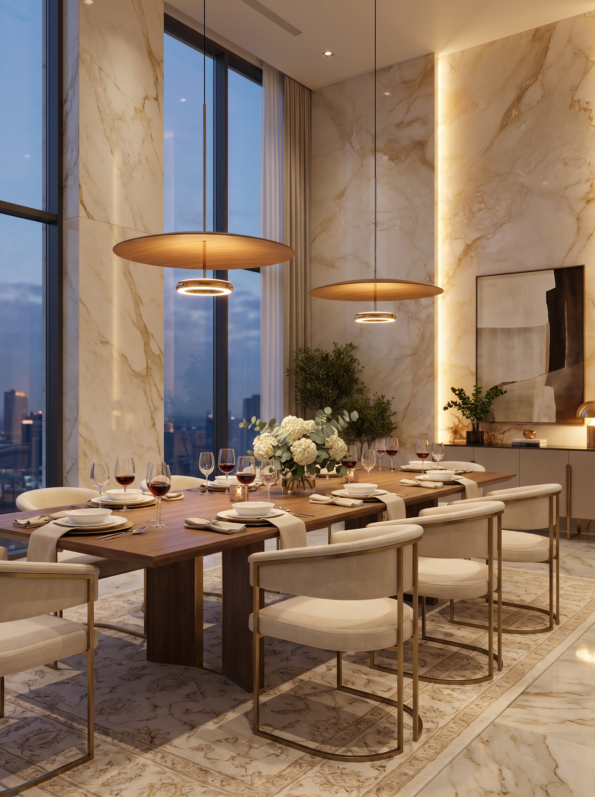 Indirect lighting making a low ceiling feel higher
