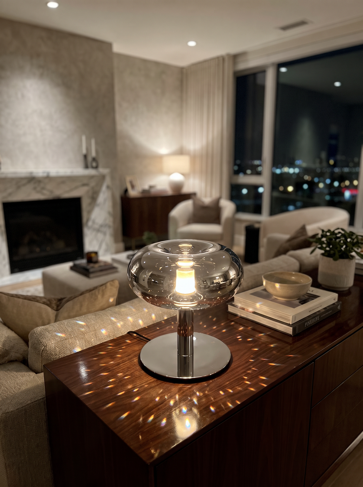 Crystal Glass Touch Dimmable Table Lamp lifestyle 1