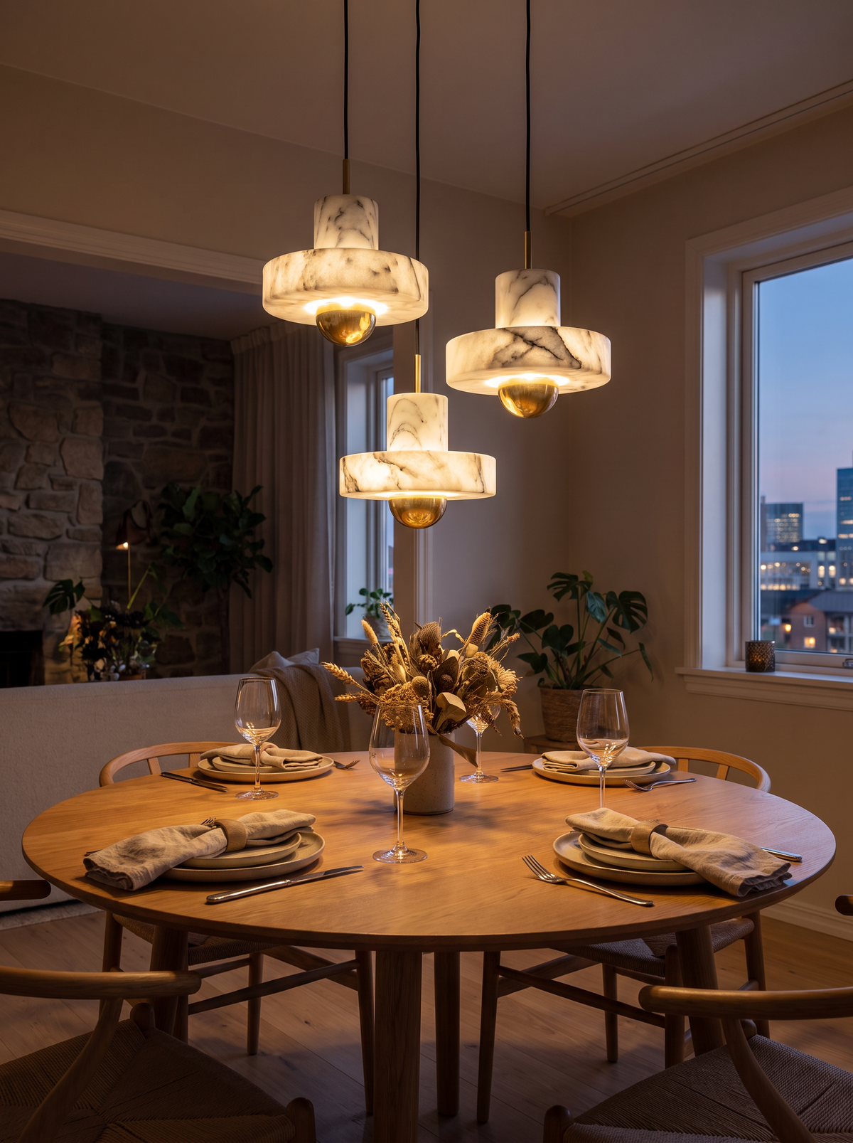 Natural Marble Pendant Lamp lifestyle 1