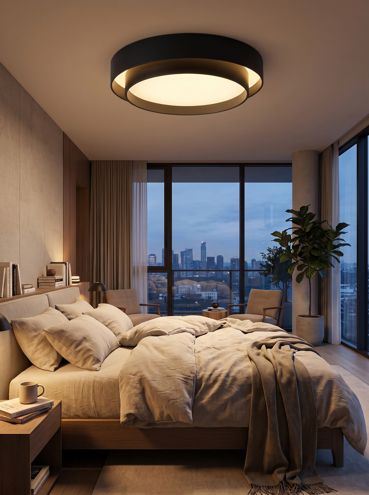 Nordic Round LED Ceiling Light lifestyle 1