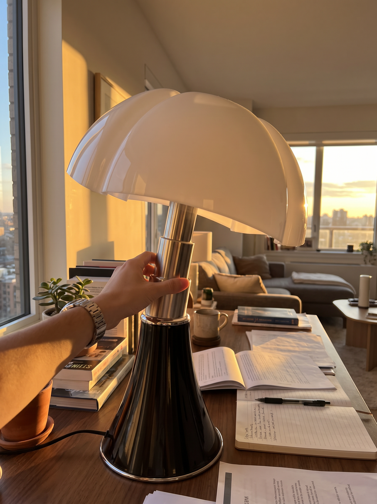 Flower Adjustable Steel Table Lamp lifestyle 1