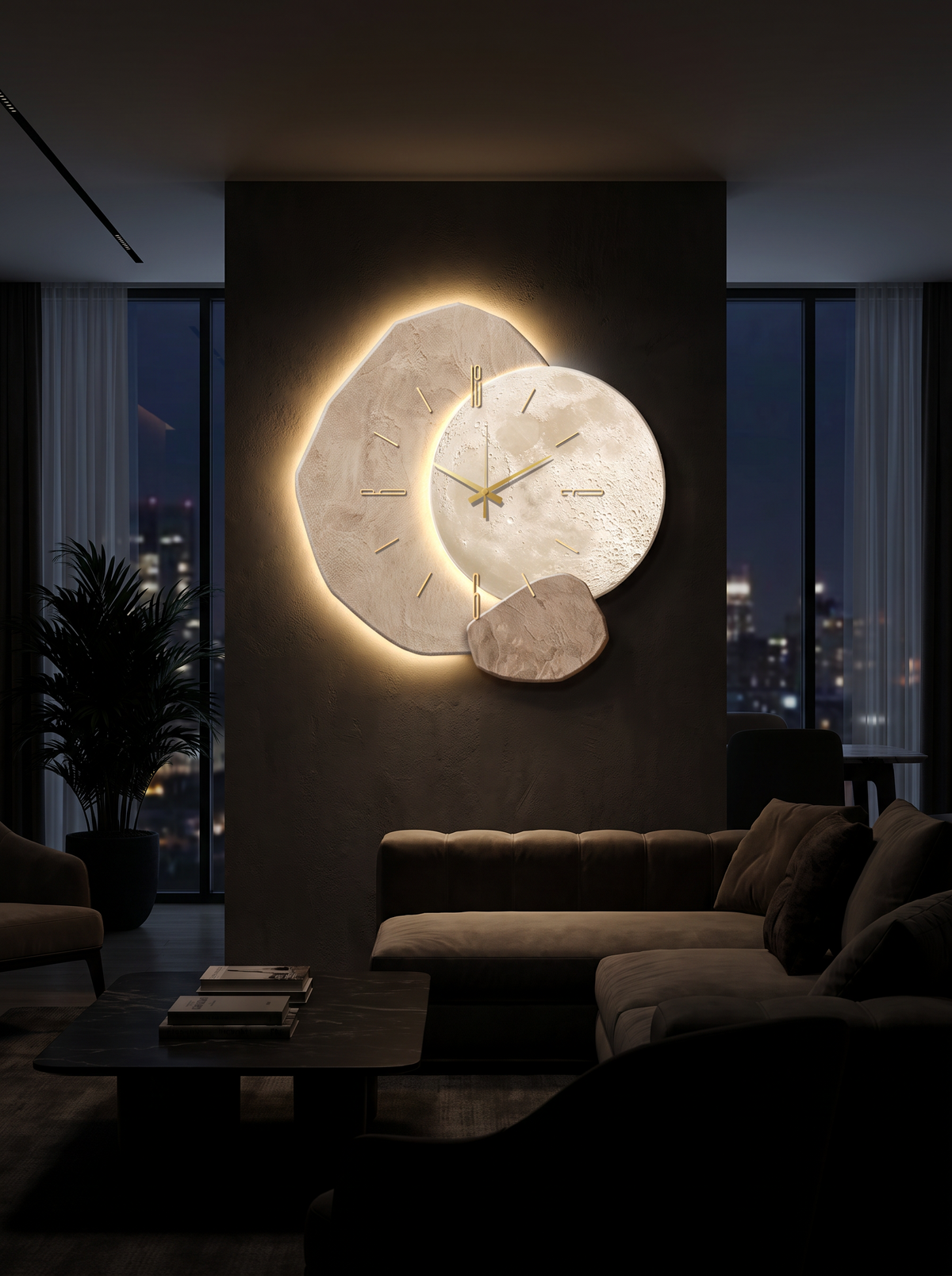 LumoClock Large LED Wall Clock lifestyle 2