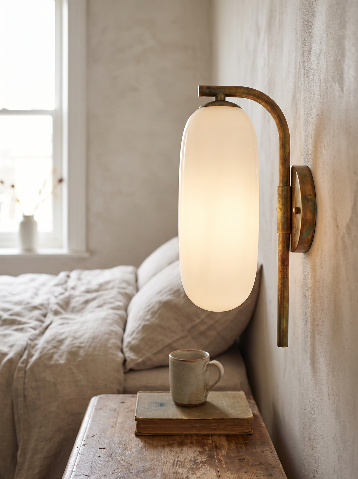 Brass and Black Minimalist Wall Lamp lifestyle 2