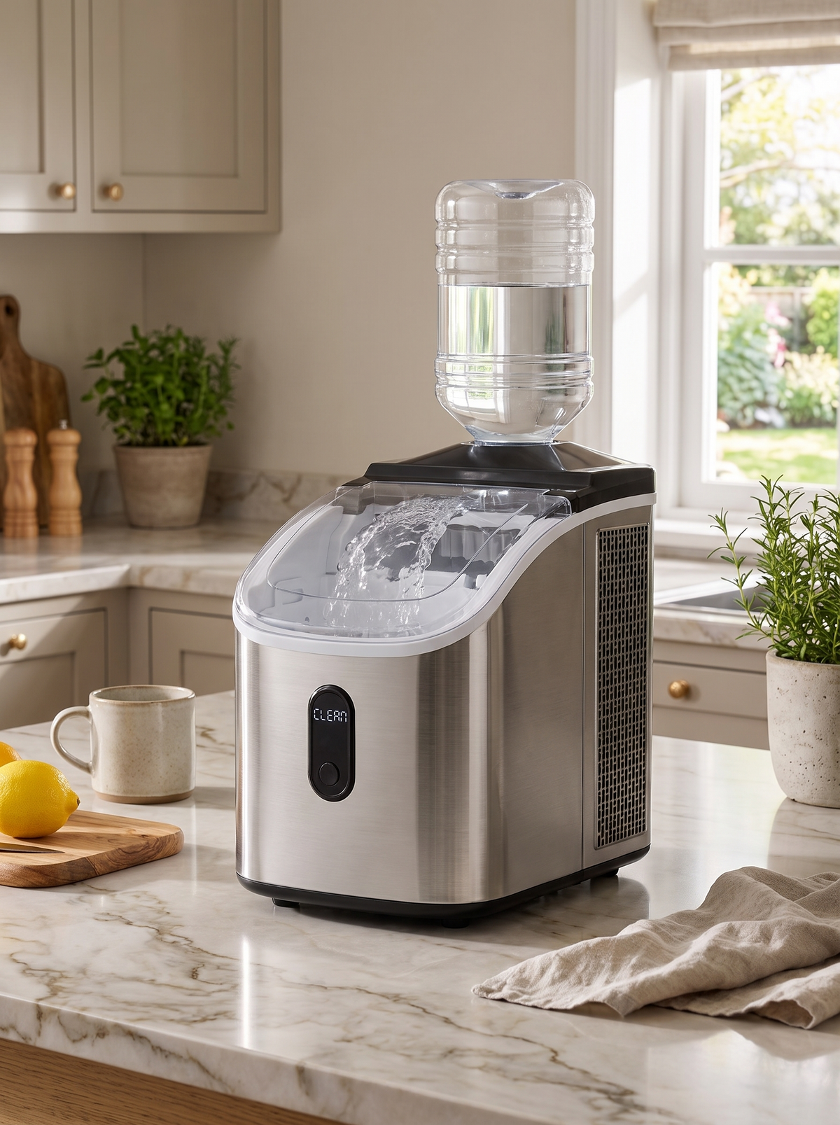 Self Cleaning Portable Ice Maker Machine lifestyle 1