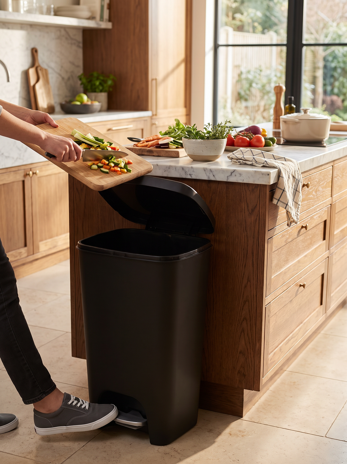 13 Gallon Step Pedal Kitchen Bin lifestyle 1