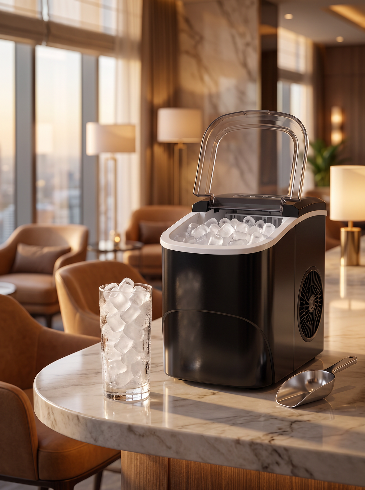 Compact Bullet Ice Maker Machine lifestyle 1