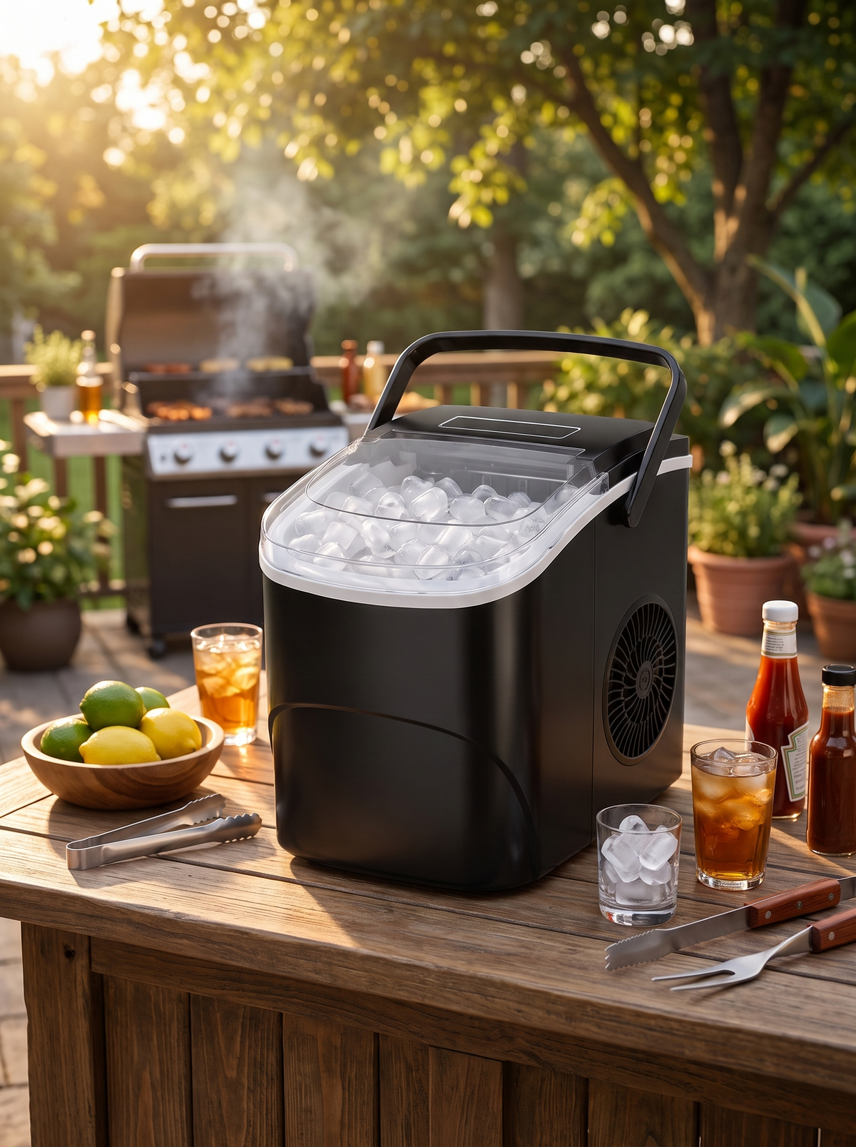 Compact Bullet Ice Maker Machine lifestyle 2