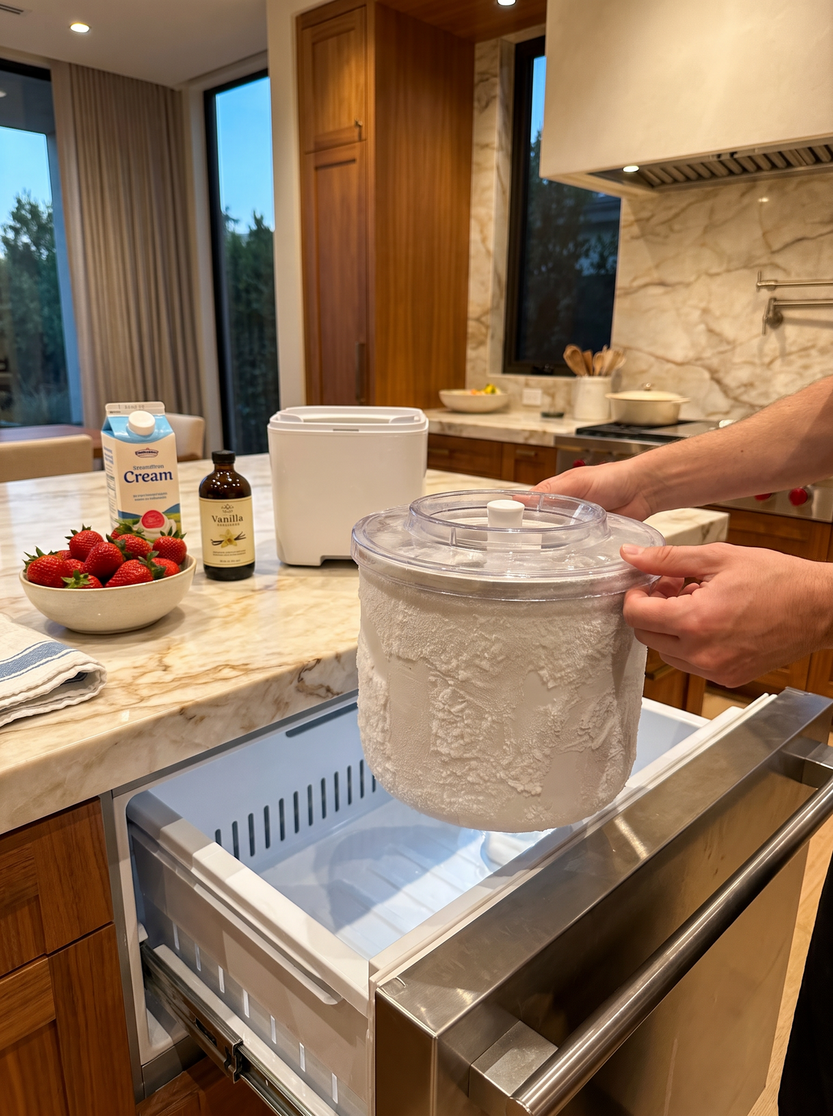 Frozen Dessert Ice Cream Maker Machine lifestyle 3