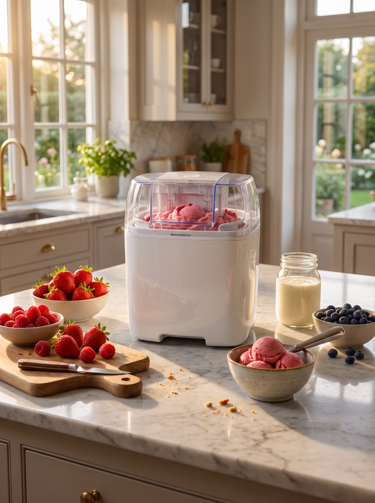 Frozen Dessert Ice Cream Maker Machine lifestyle 2