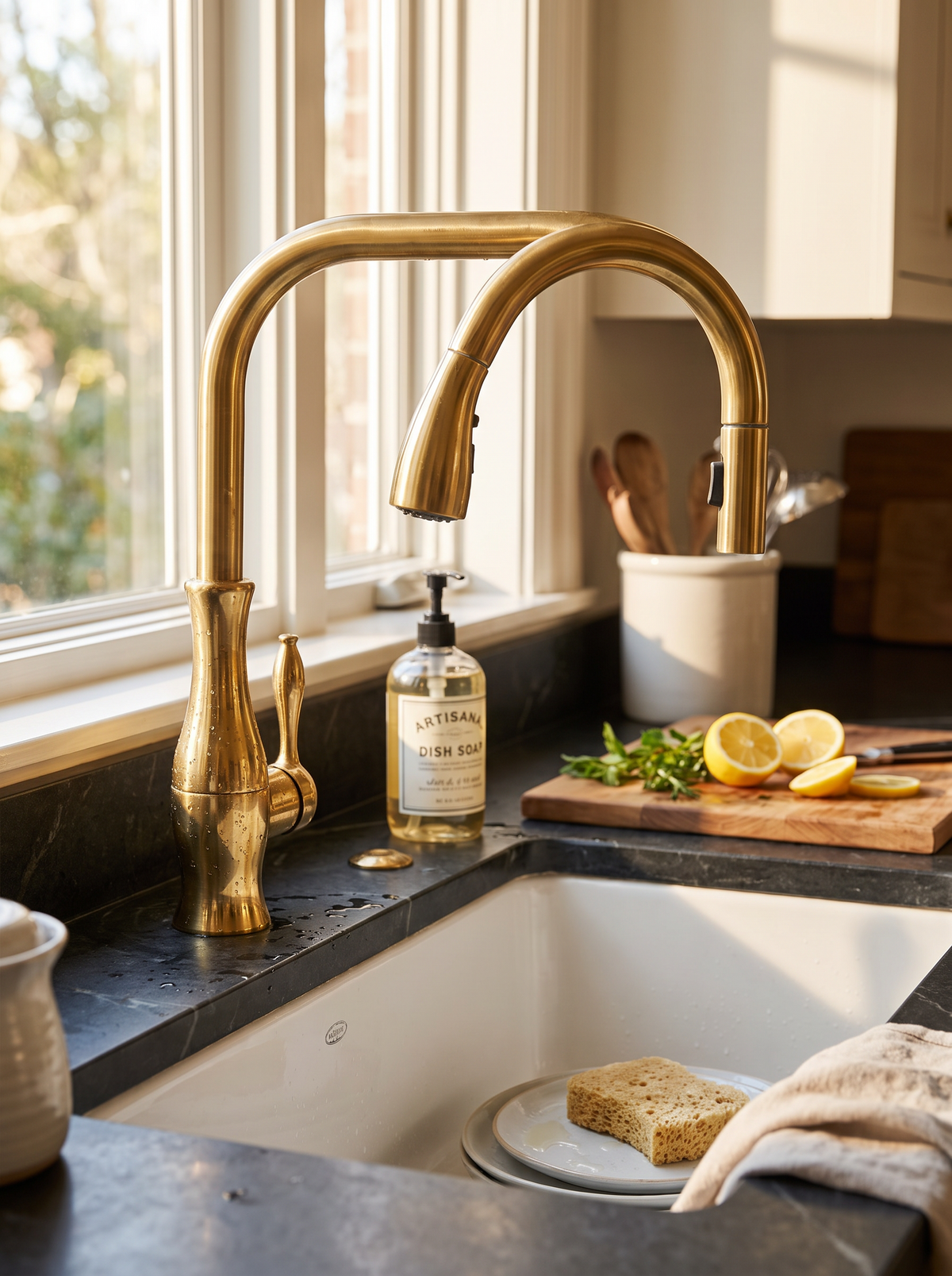 Pull Out Metal Kitchen Sink Tap lifestyle 2