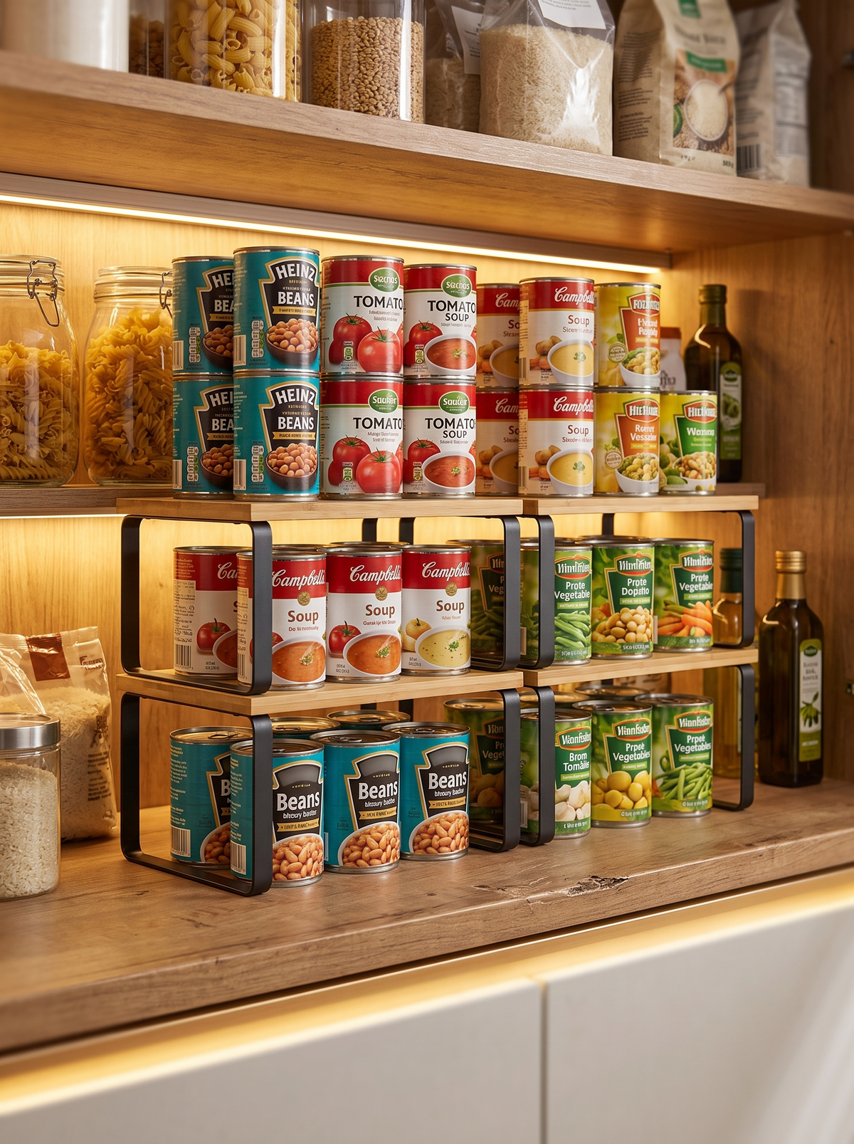 Stackable Metal Cabinet Shelf Organiser lifestyle 3