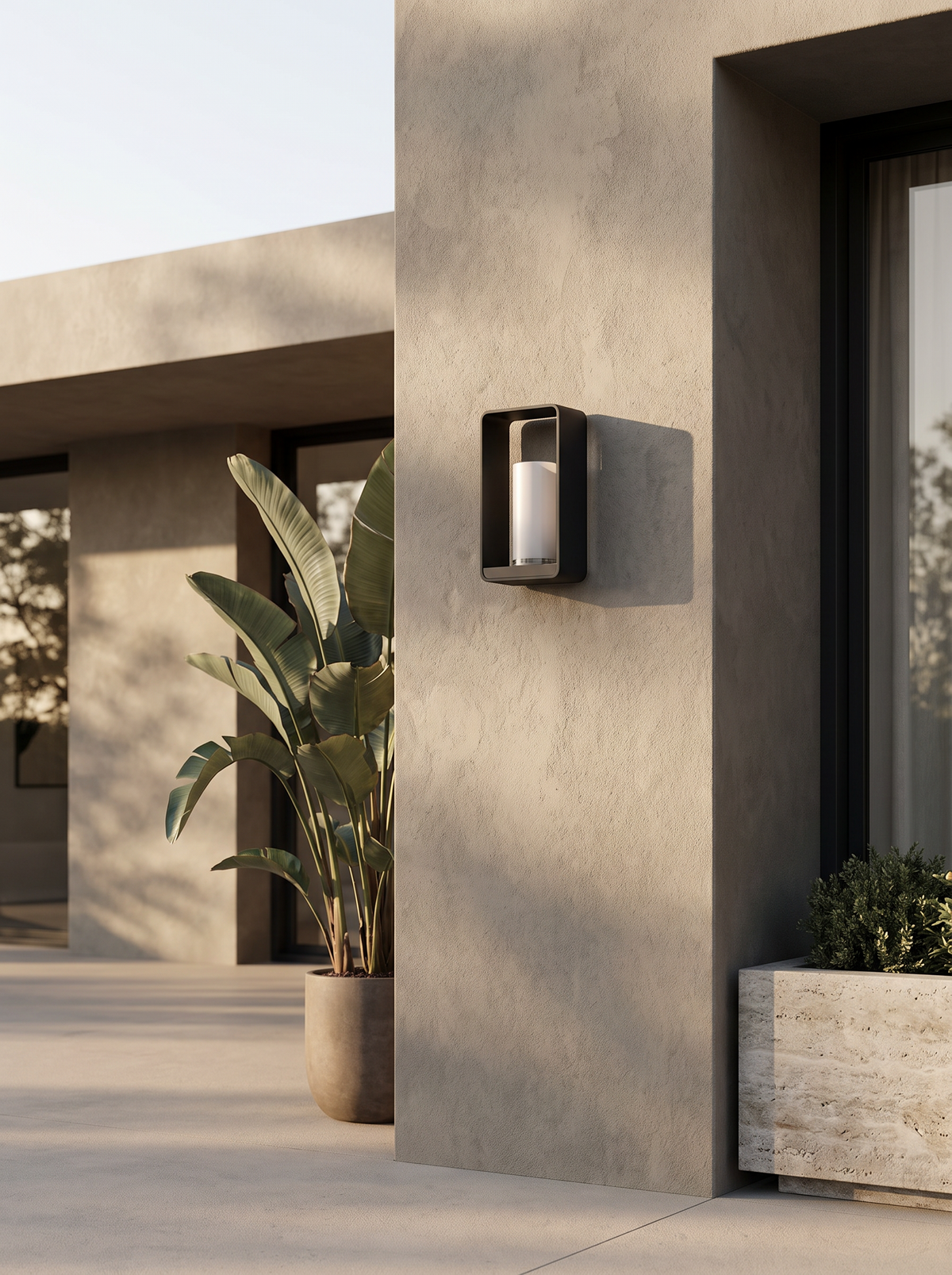 Modern Square Solar Outdoor LED Light lifestyle 1