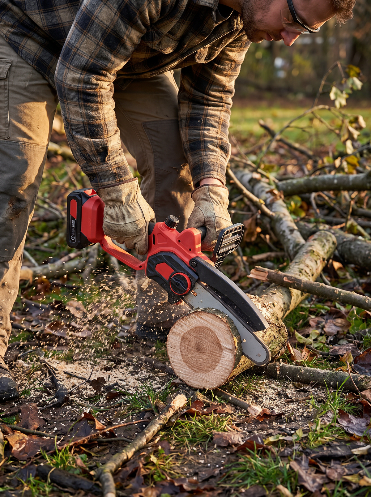 Mini Electric Chainsaw Pruning Tool lifestyle 3