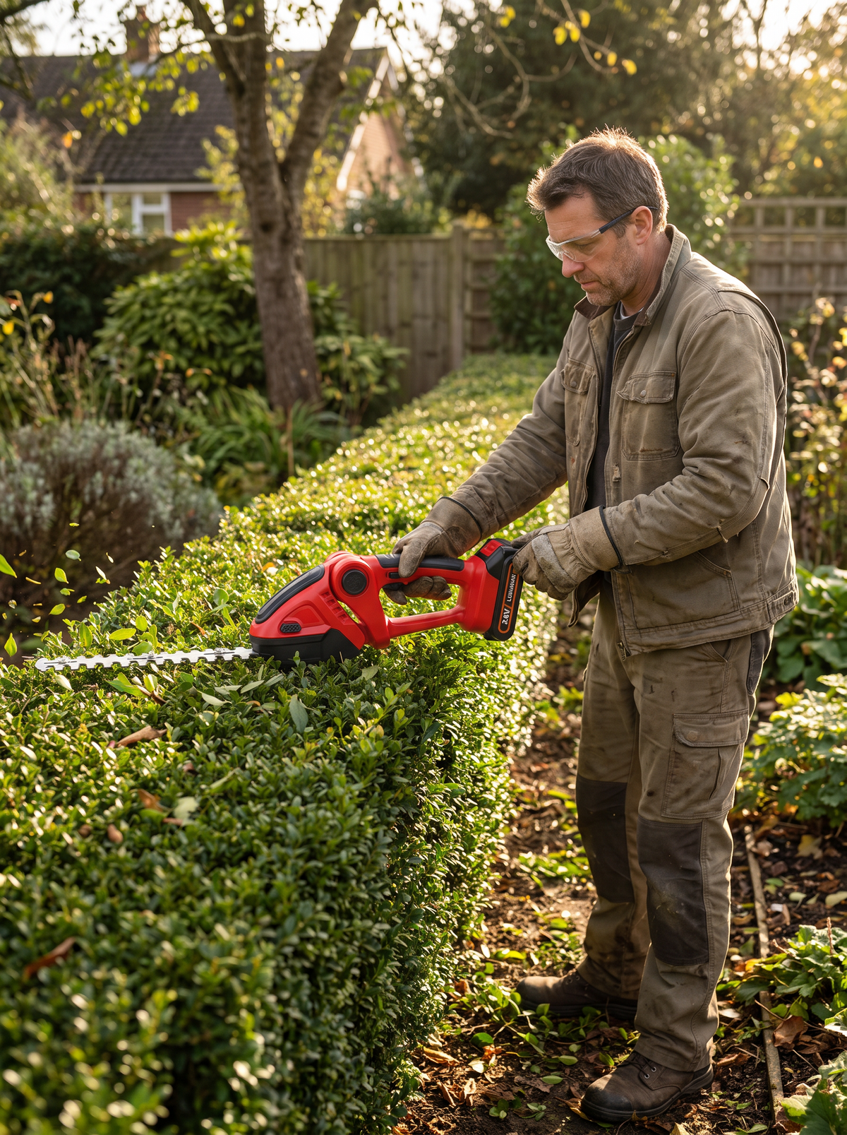 Cordless Dual Handle Hedge Trimmer lifestyle 1