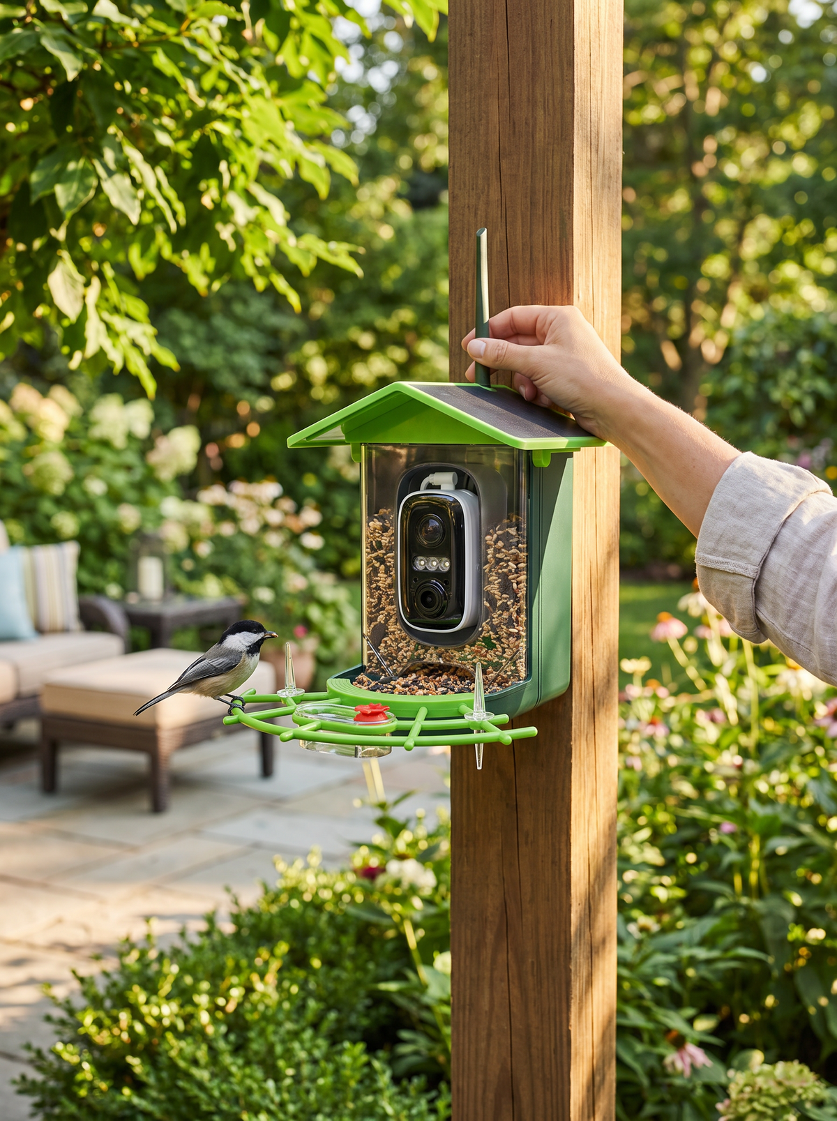Smart HD Outdoor Bird Feeder Camera lifestyle 2