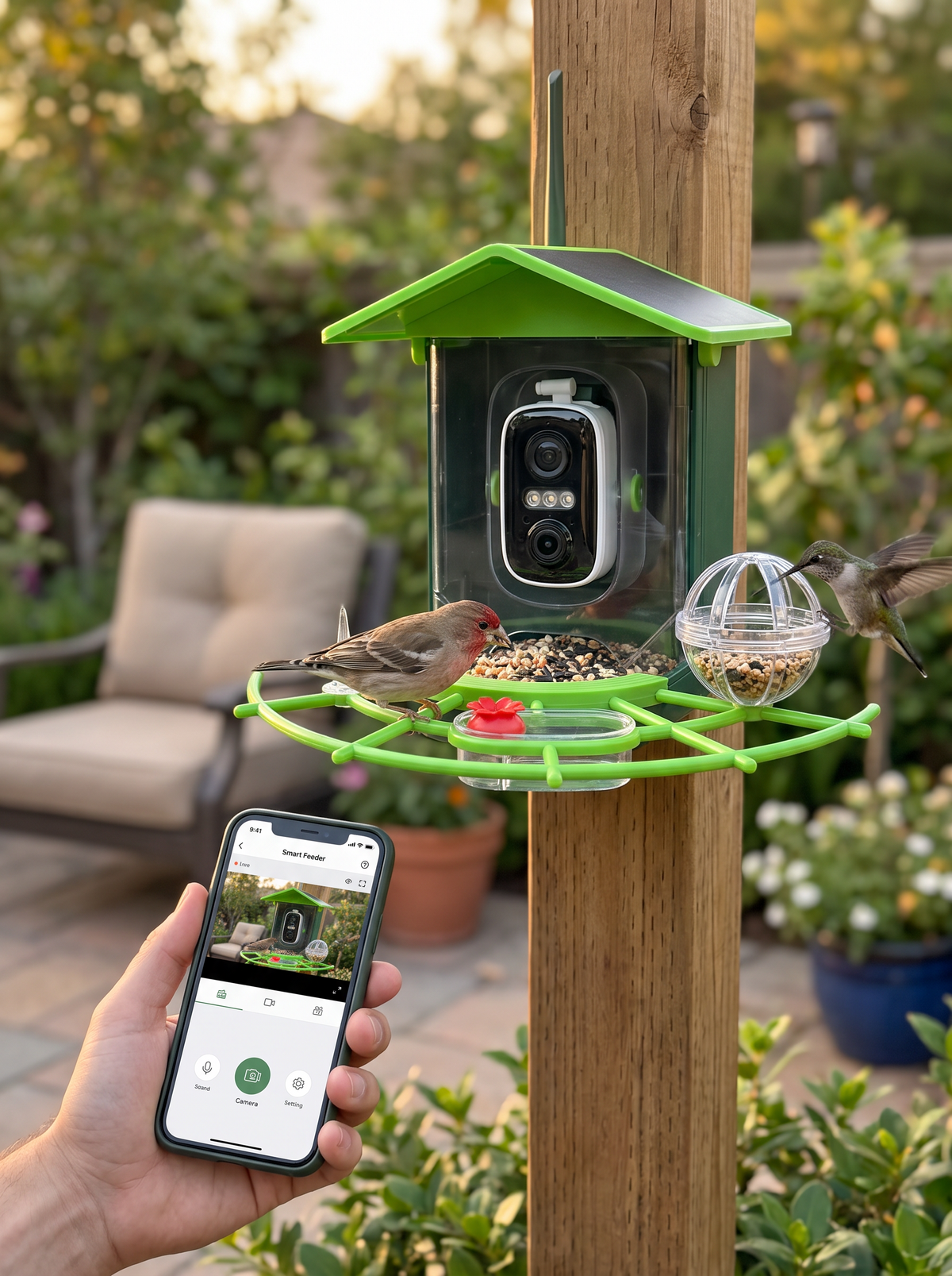 Smart HD Outdoor Bird Feeder Camera lifestyle 3