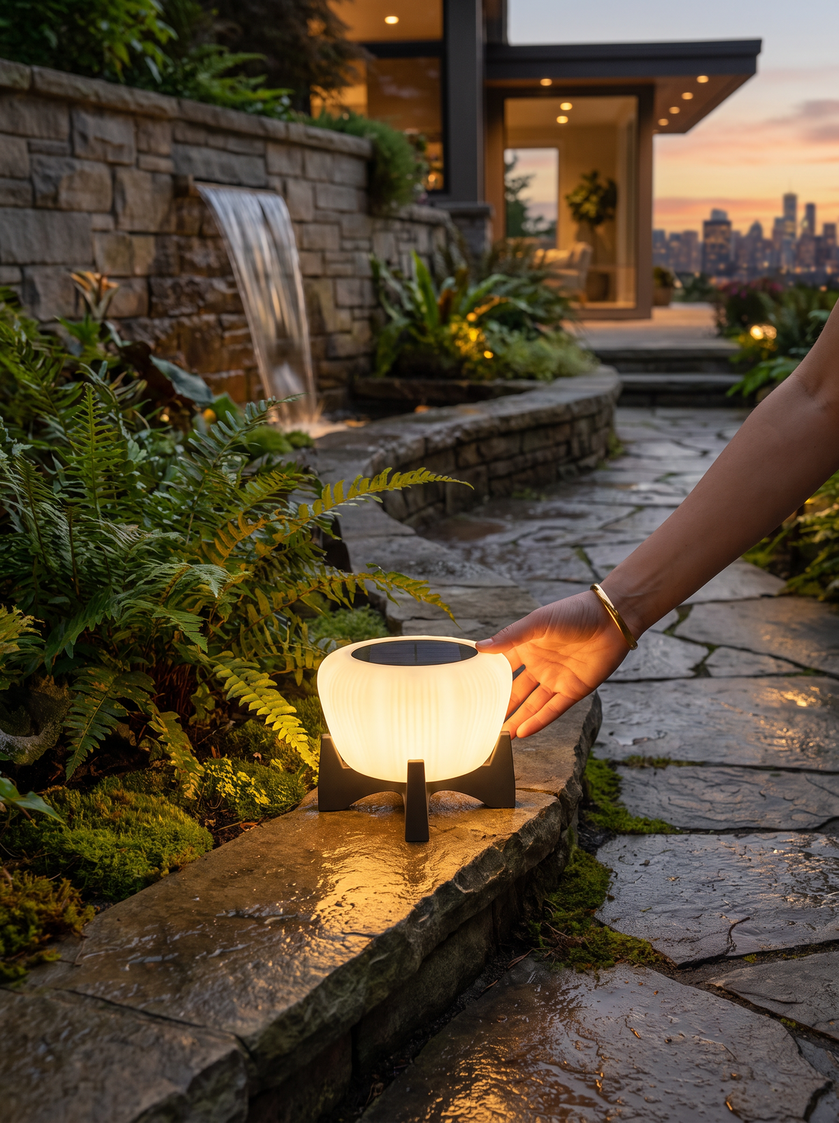 Solar LED Outdoor Pathway Lamp lifestyle 1