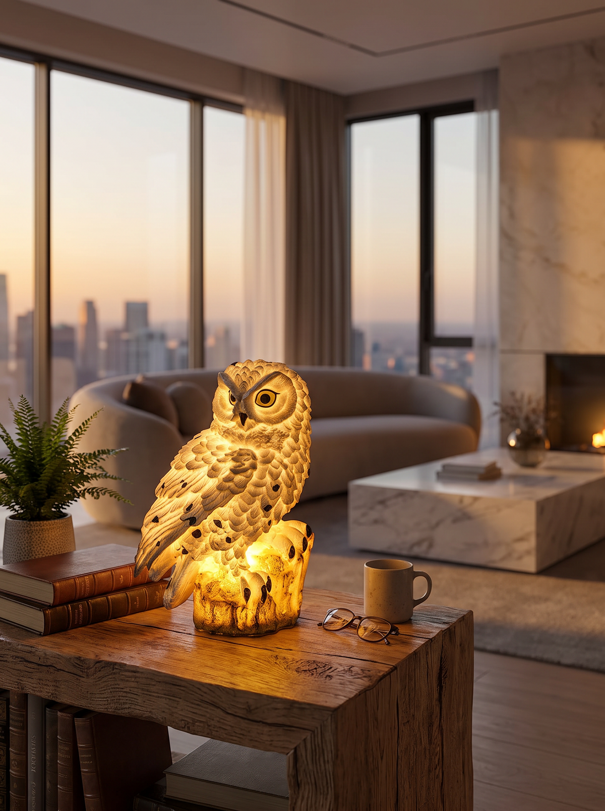 Solar Owl Garden Pathway Stake Lamp lifestyle 2