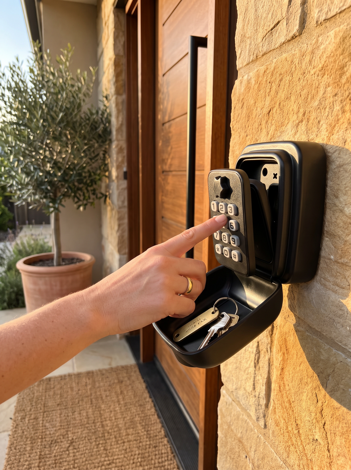 Waterproof Wall Mounted Key Lock Box lifestyle 3