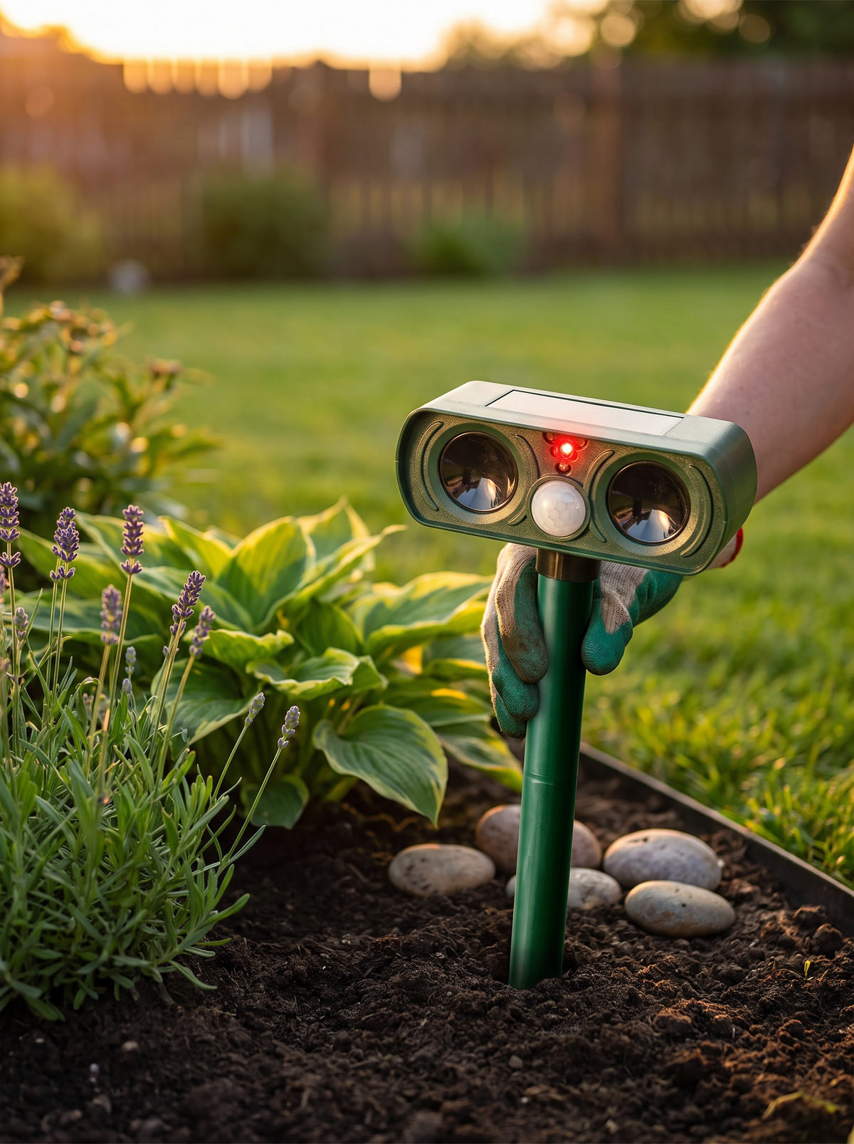 Solar Animal Deterrent Garden Light lifestyle 1