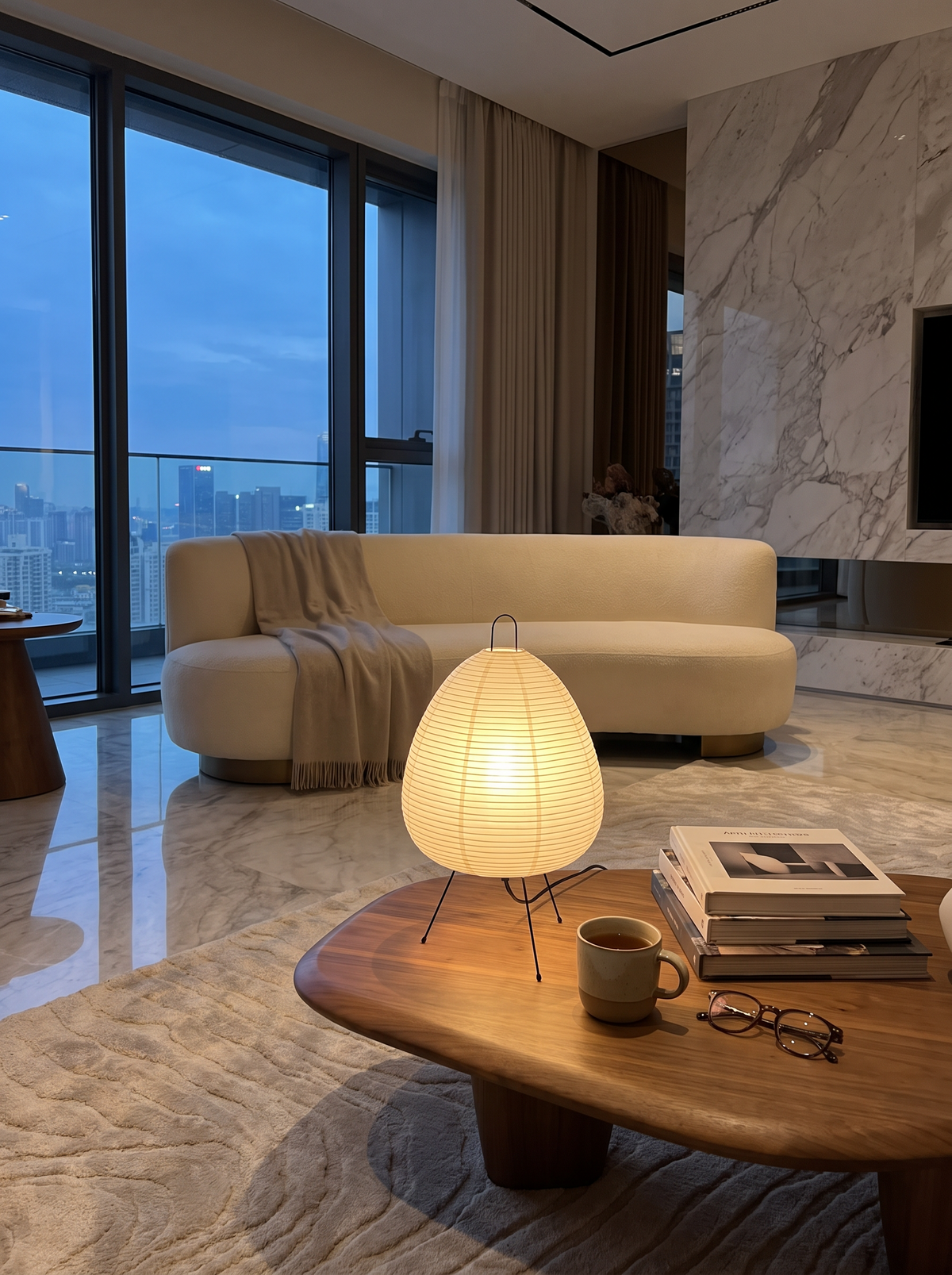 Japanese Rice Paper Zen Table Lamp lifestyle 3