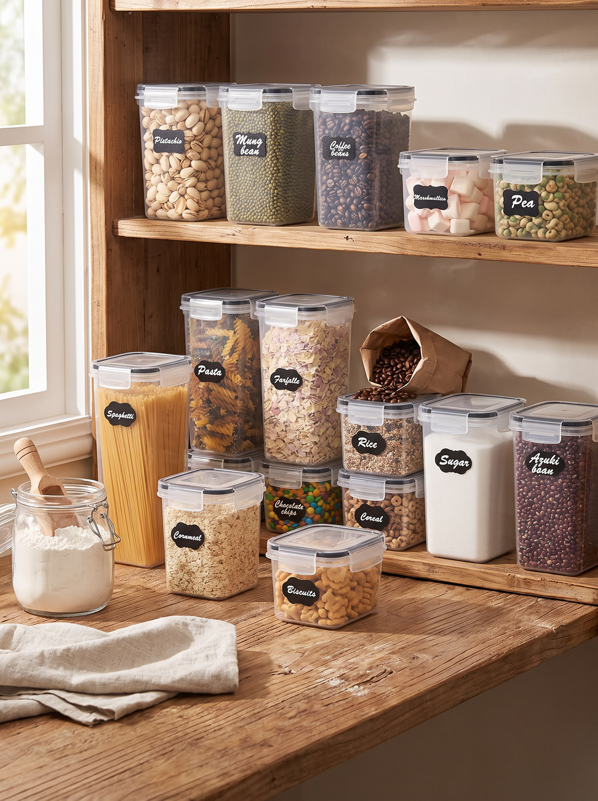 Clear Airtight Stackable Container Set lifestyle 3