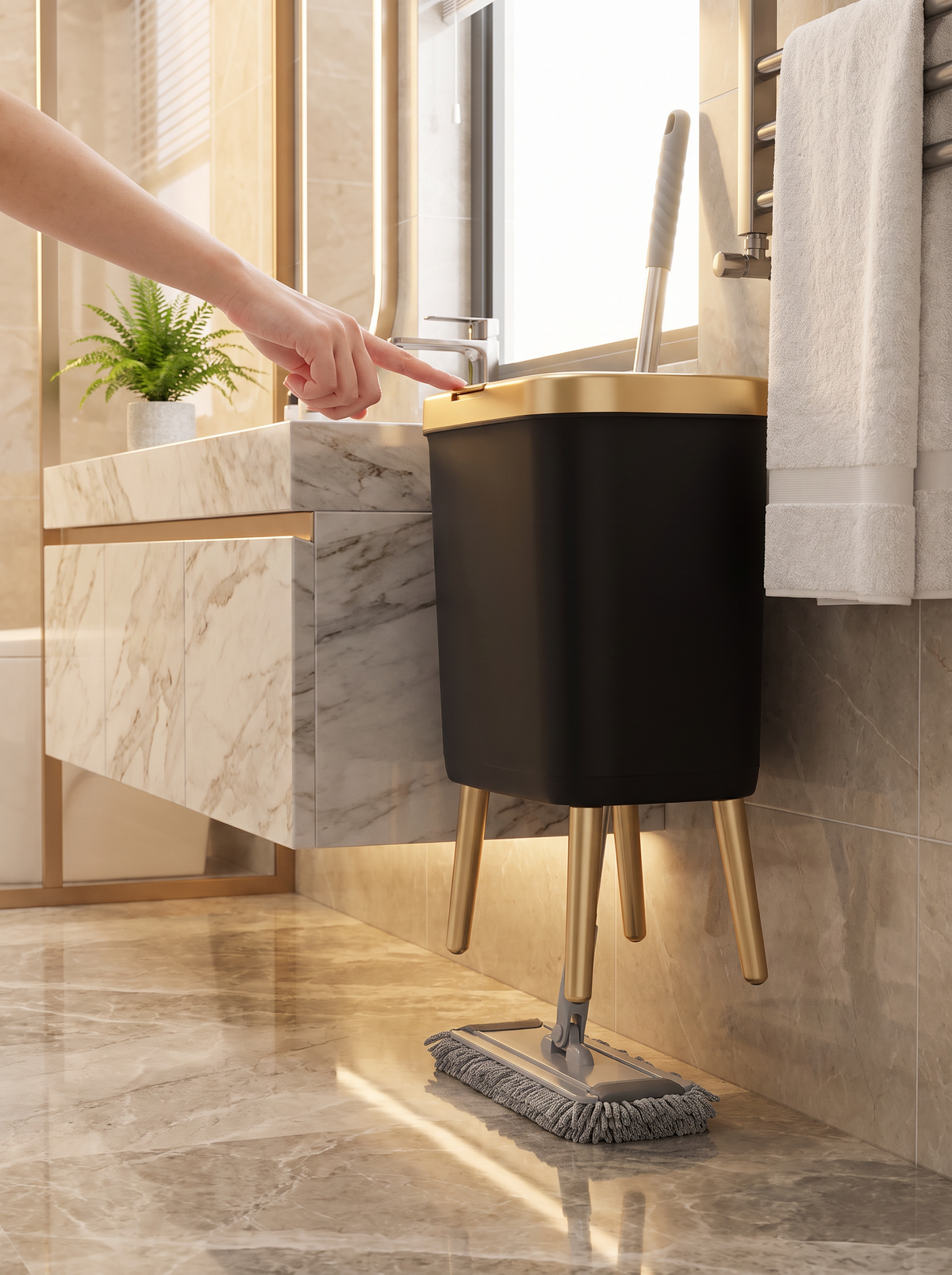 15L Odour Sealing Bin with Elevated Legs lifestyle 1