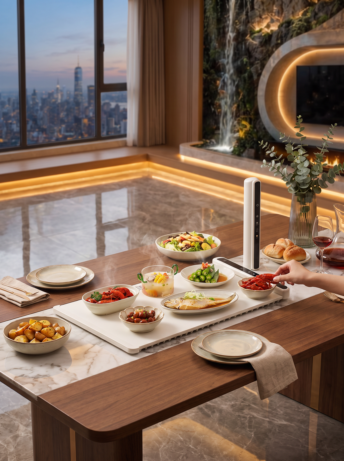 Electric Tabletop Food Warming Mat lifestyle 1