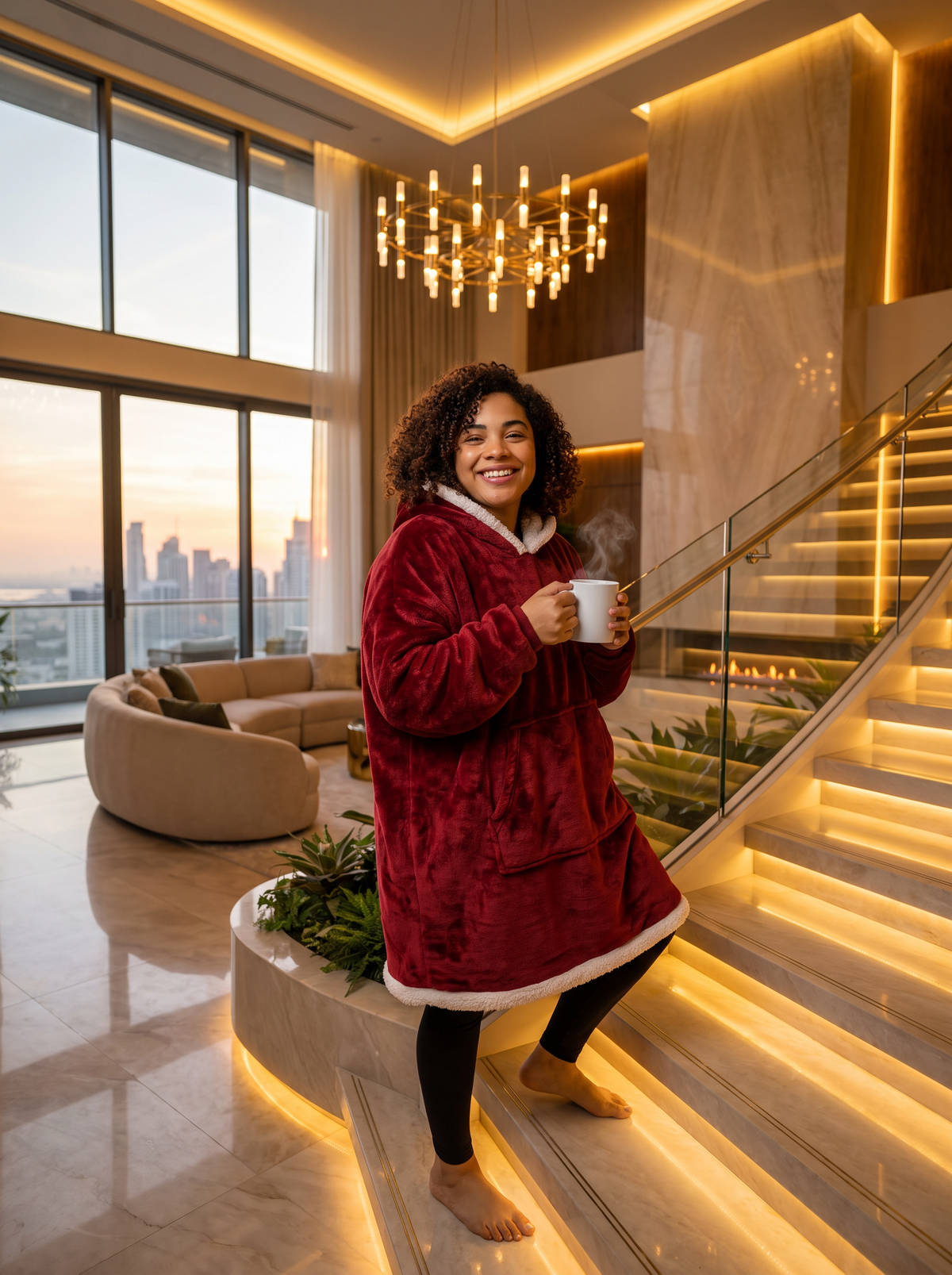 Womens Oversized Blanket Hoodie lifestyle 3