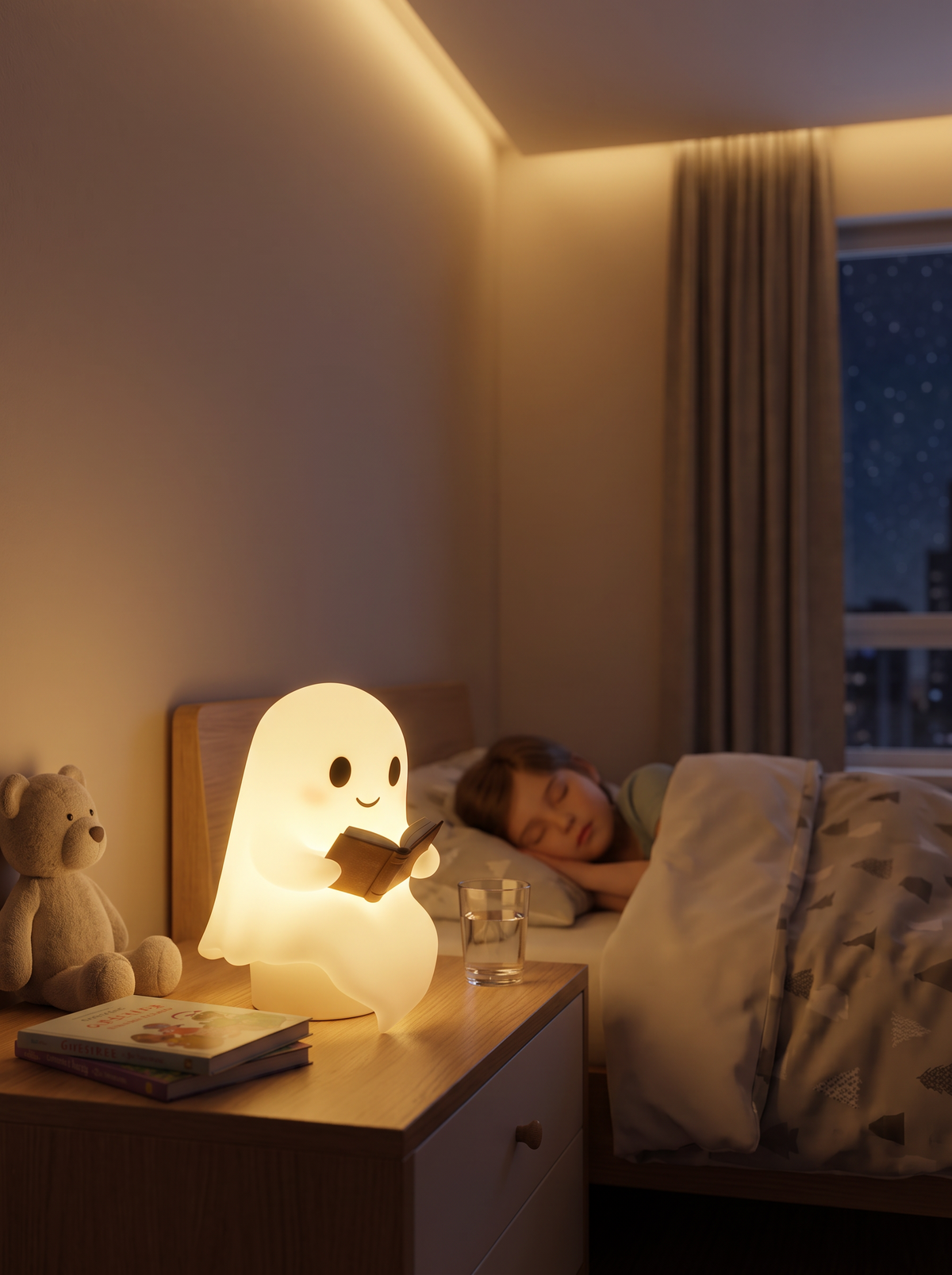 Ghost Warm LED Bedside Night Light lifestyle 1