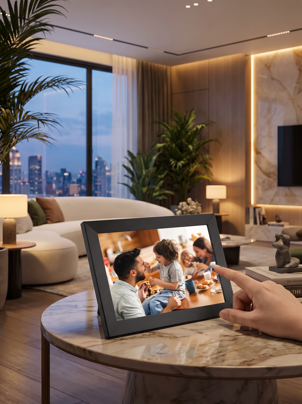 WiFi Touchscreen HD Digital Photo Frame lifestyle 2