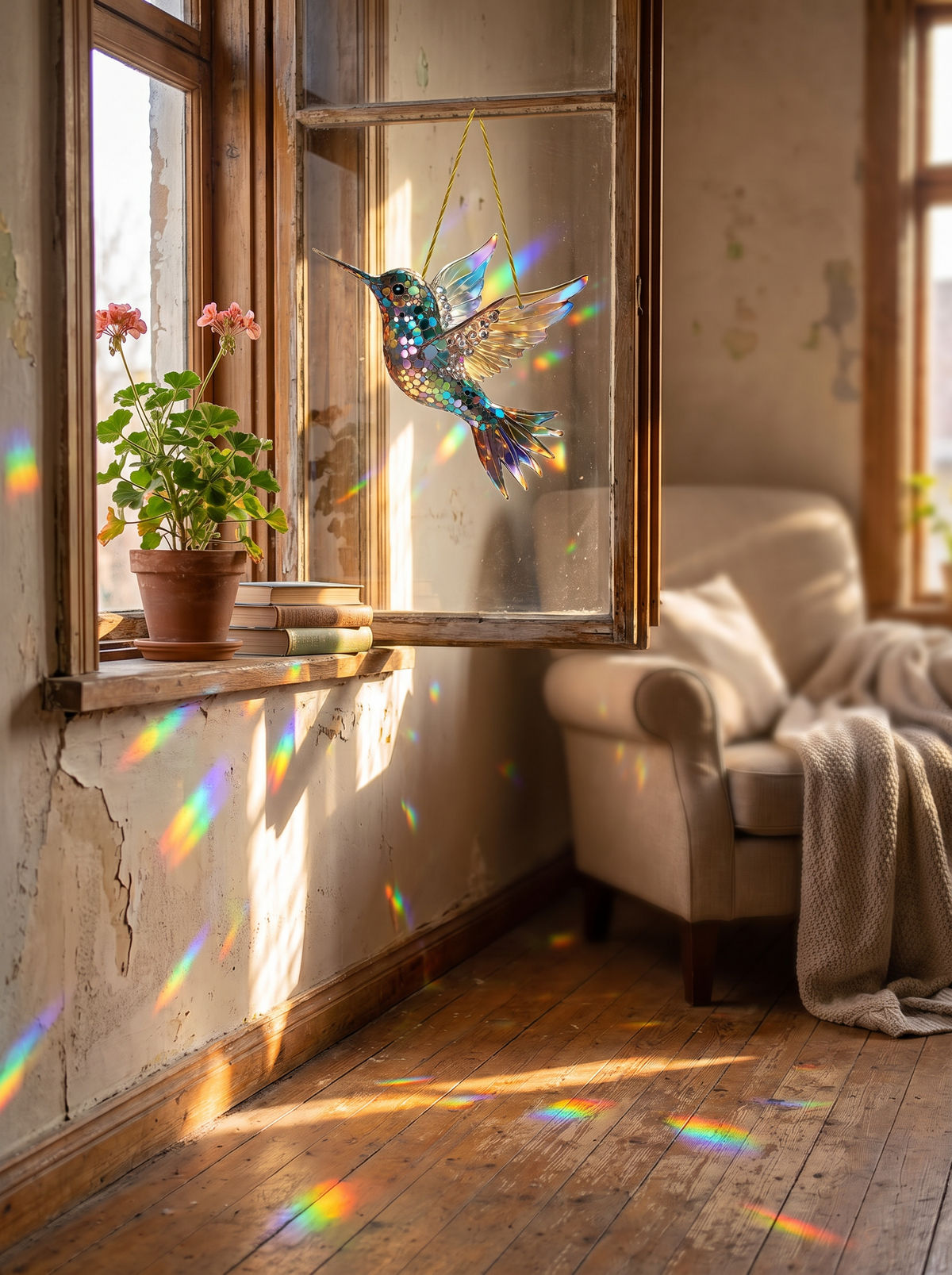 Hummingbird Hanging Window Suncatcher lifestyle 2