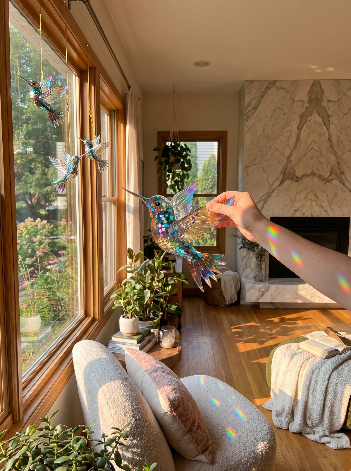 Hummingbird Hanging Window Suncatcher lifestyle 3
