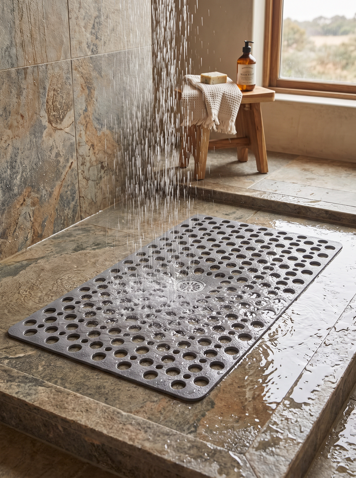 Suction Cup Non Slip Shower Bath Mat lifestyle 2