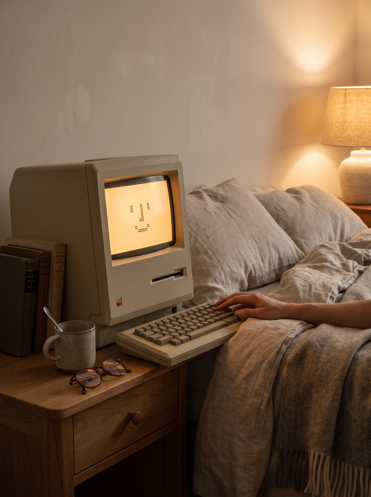 Retro computer LED desk night light a2