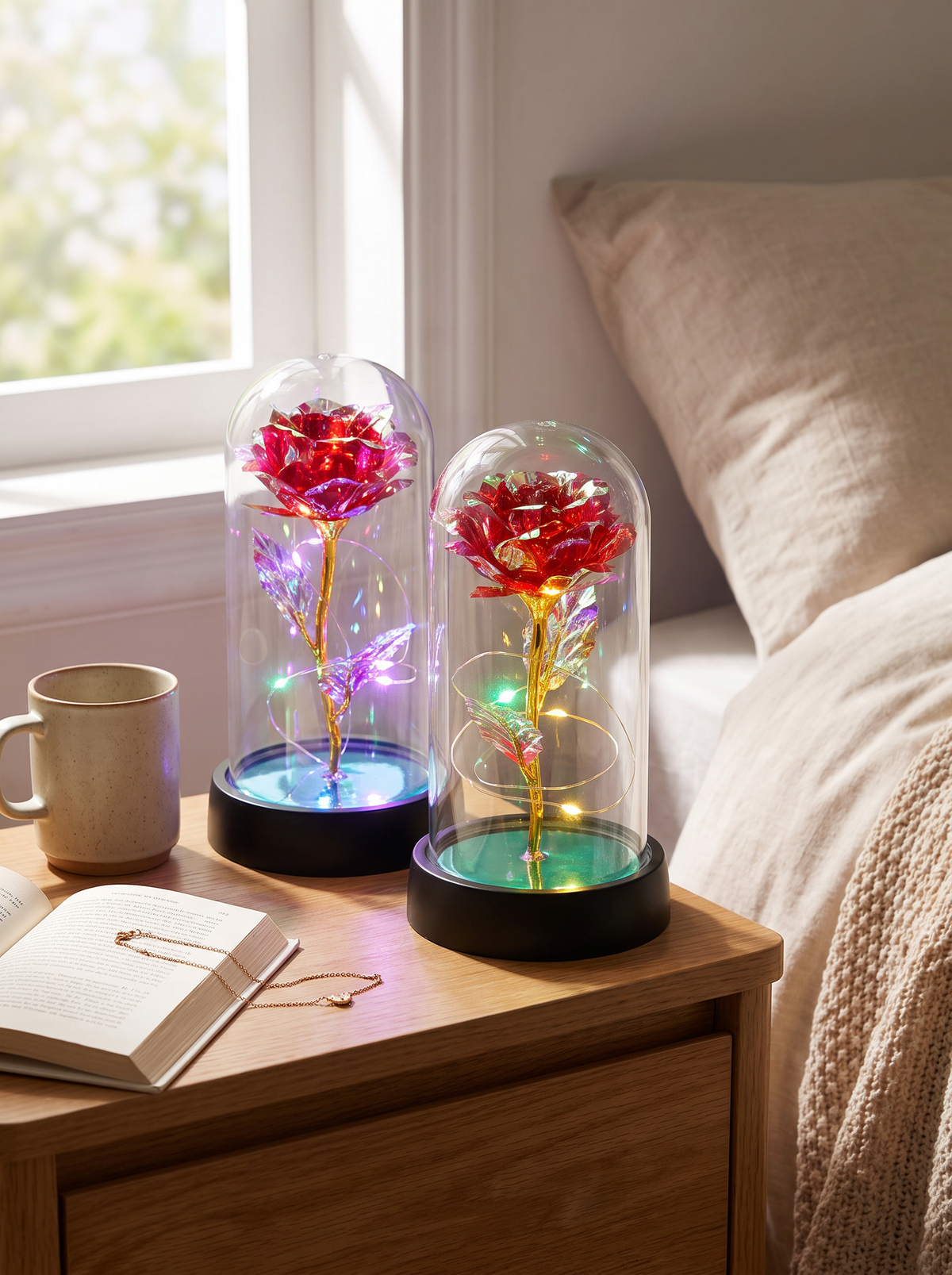 Rose dome LED night light d3