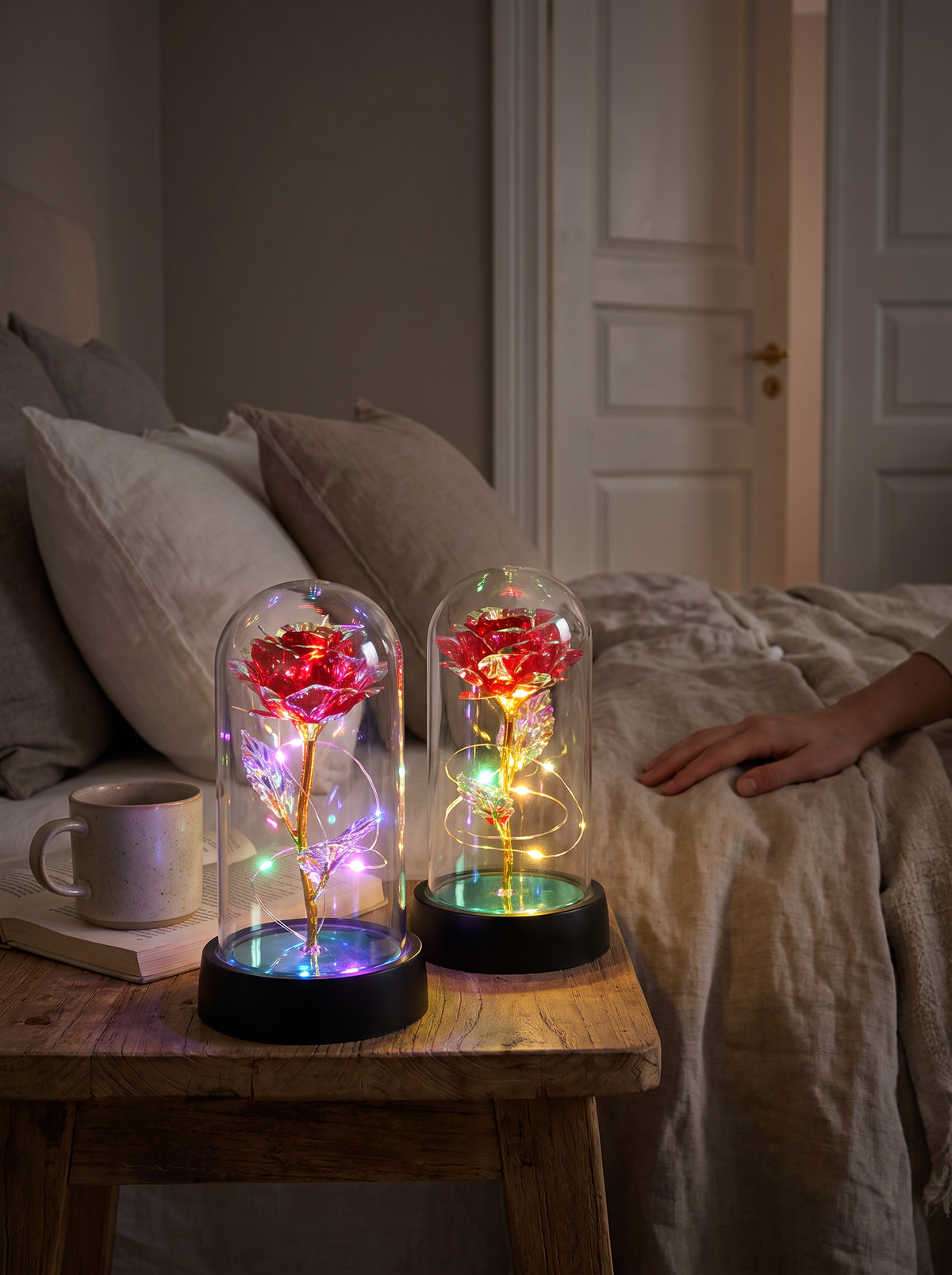 Rose dome LED night light d2
